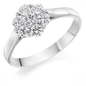 Six-by-one Cluster Ring, Wedfit Ring (5)