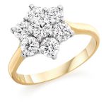 Yellow Gold Cluster Ring, Wedfit Ring (3)