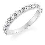half diamond set wedding ring